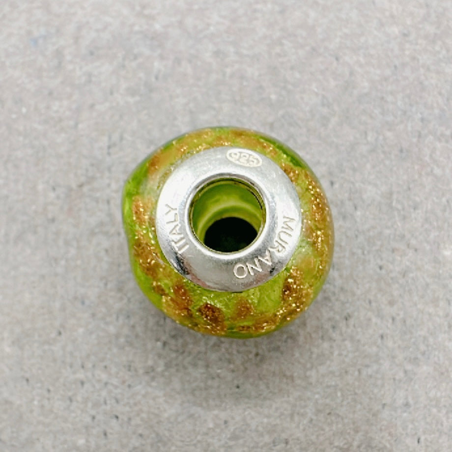 Murano Green Gold Irregular