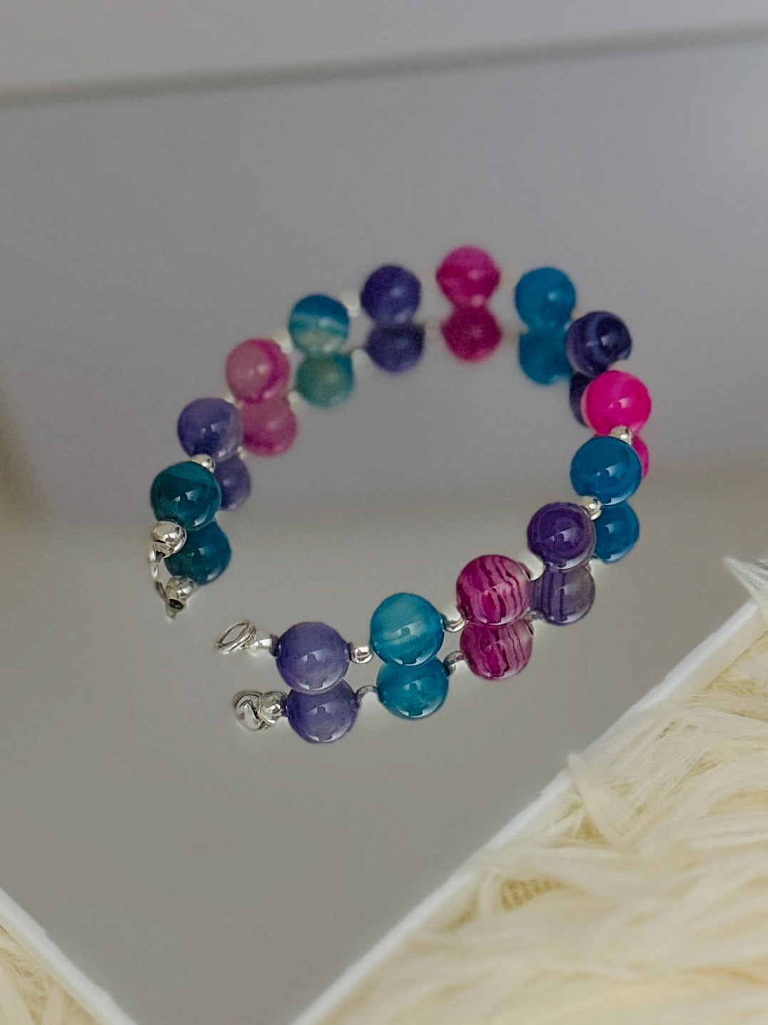 Brazalete Ágata multicolor gde