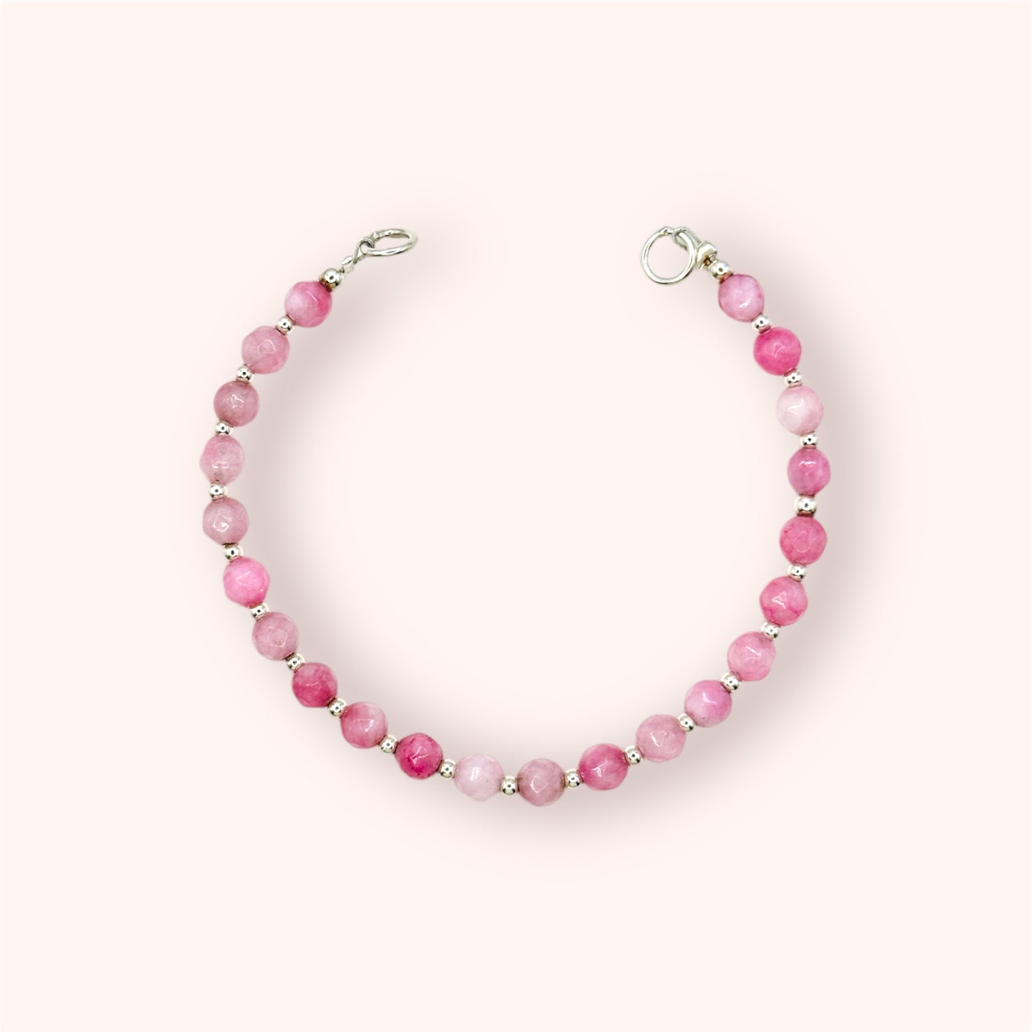 Brazalete Jade rosa pastel
