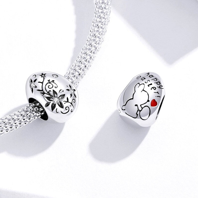 Charm huevo de pascua Plata