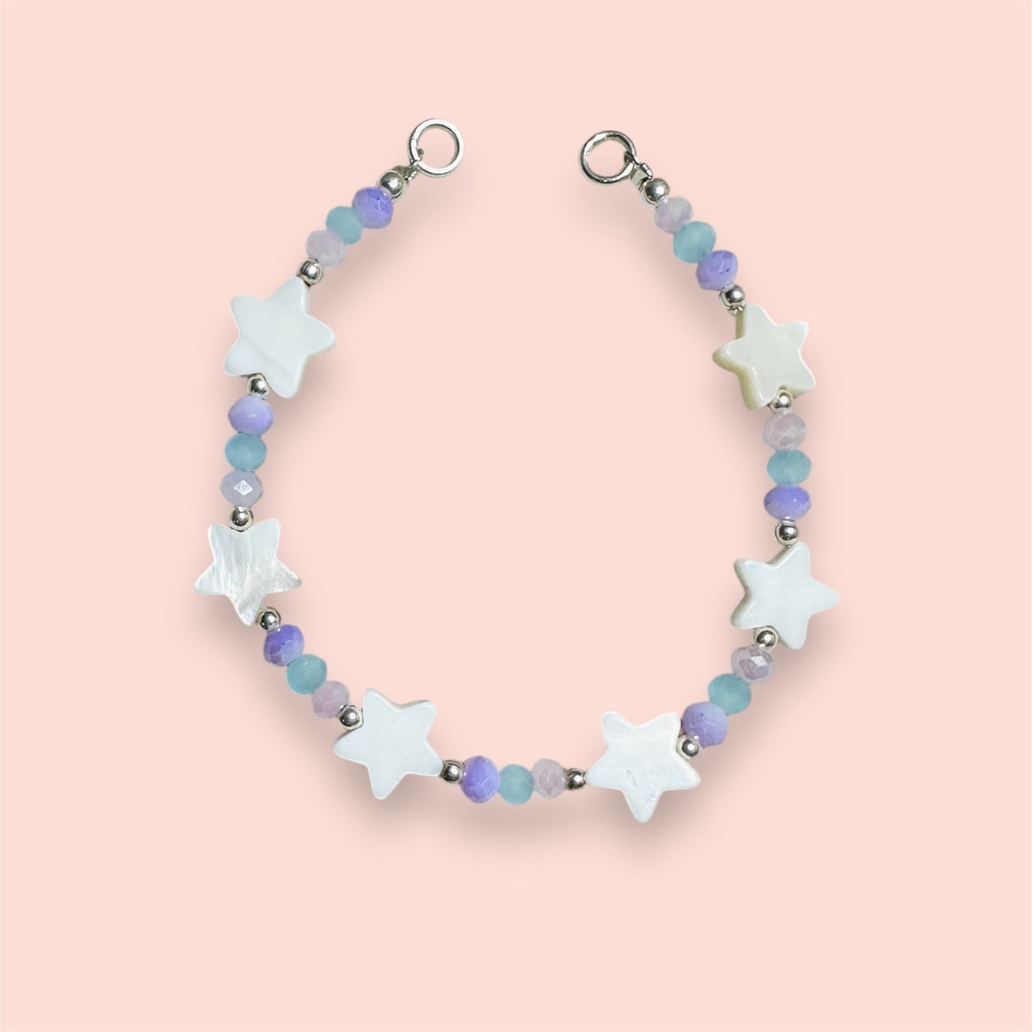 Brazalete estrellas blancas y cristales