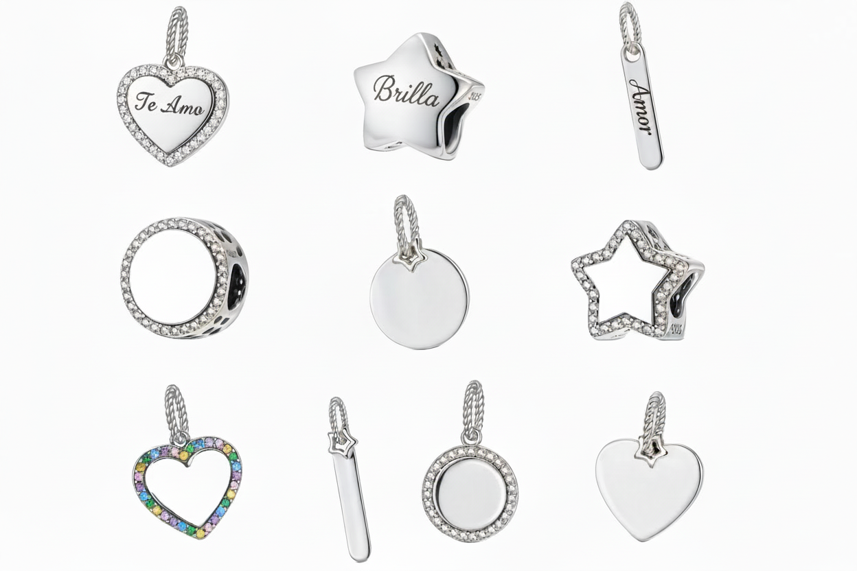 Charm Placa Corazon +Personalización