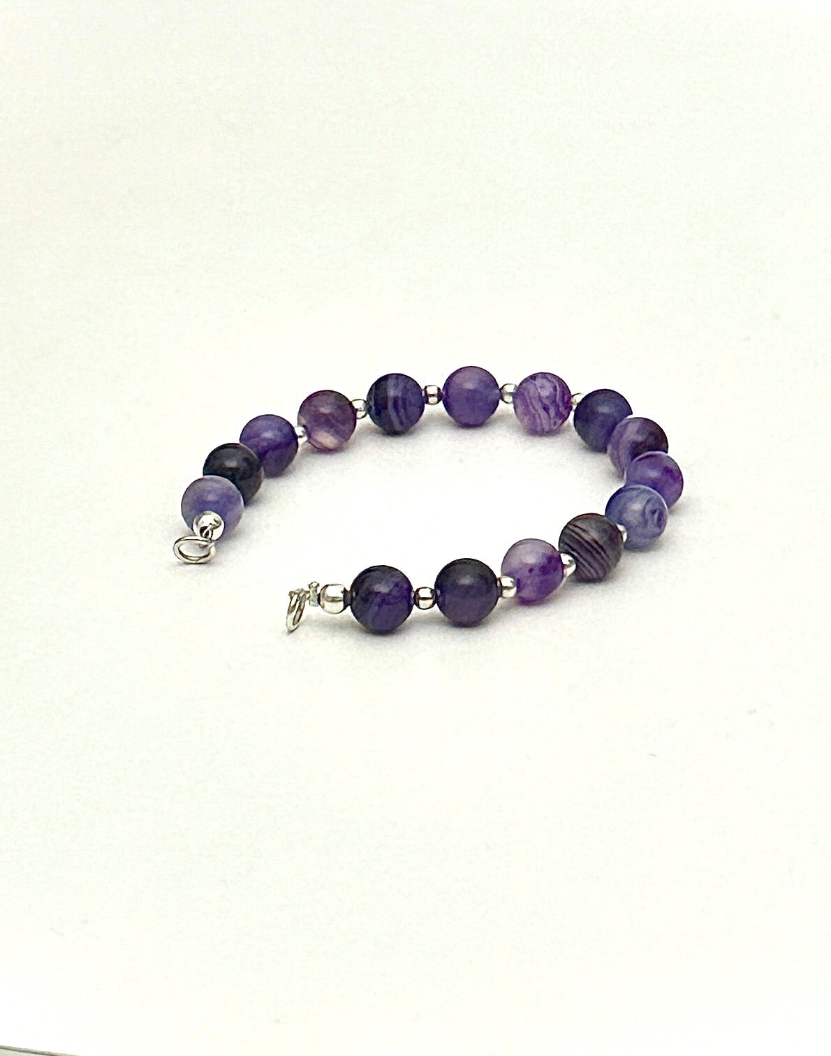 Brazalete Esfera grande Ágata Lila