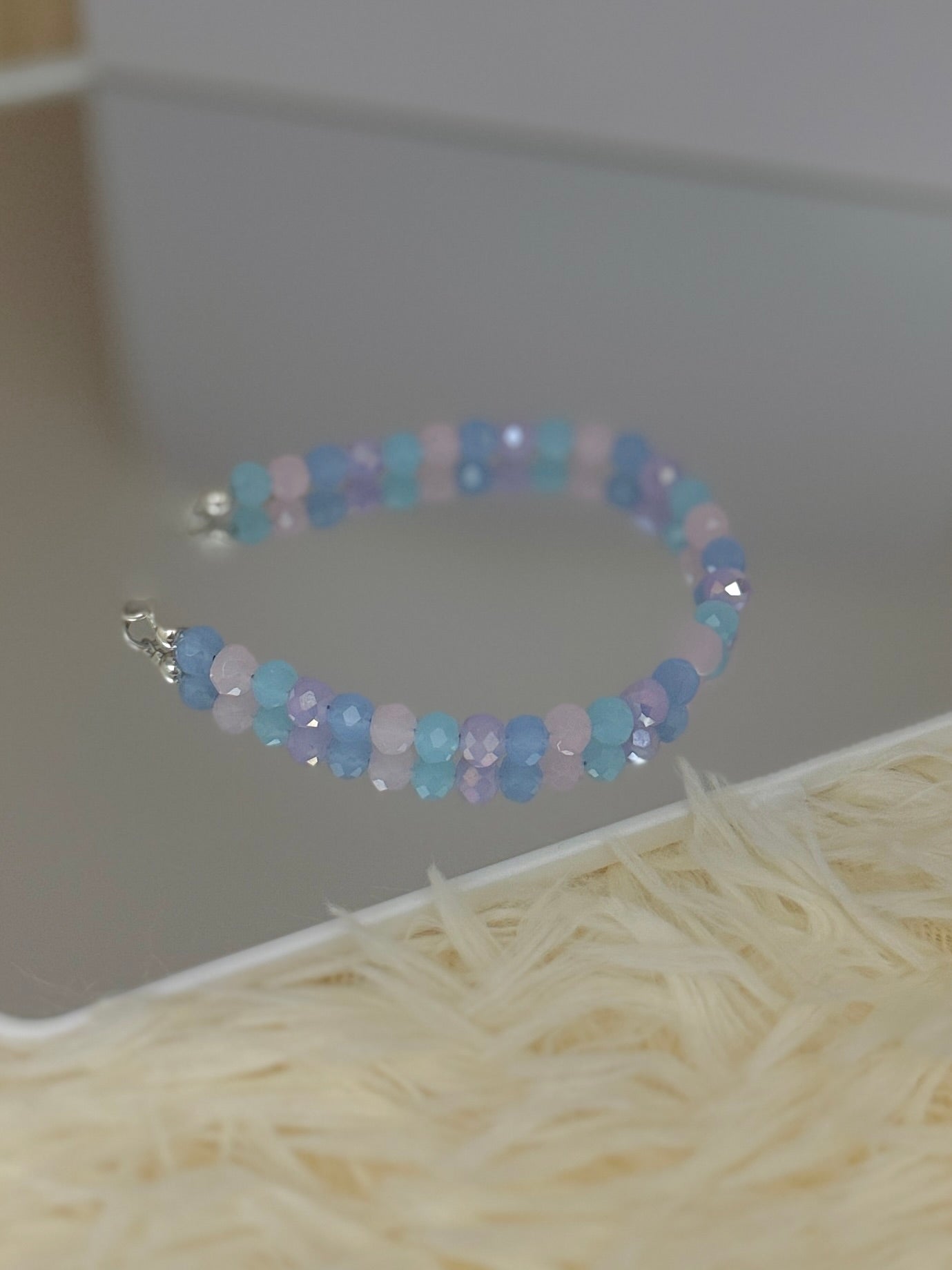 Brazalete Cristales multicolor Pastel Gde