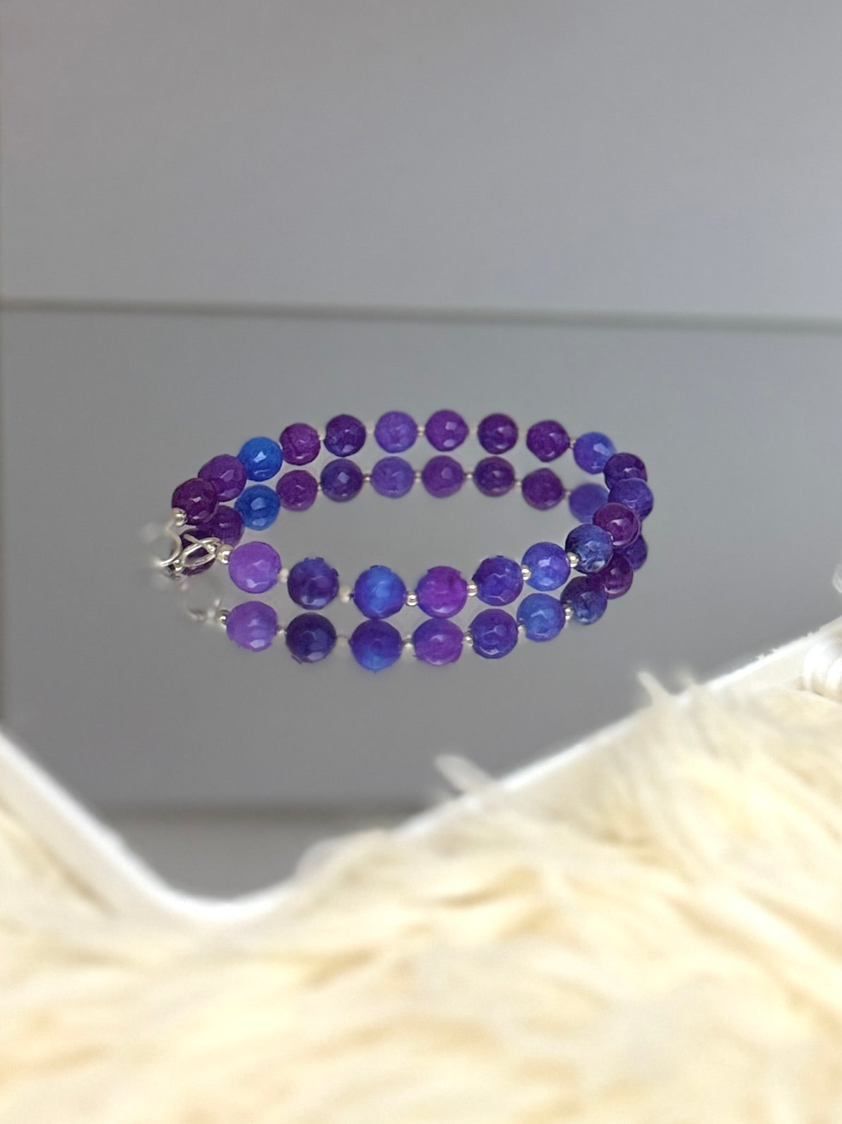 Brazalete Esferas Jade Lila