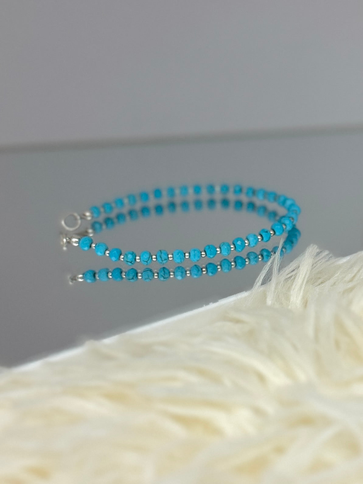 Brazalete Turquesas y plata