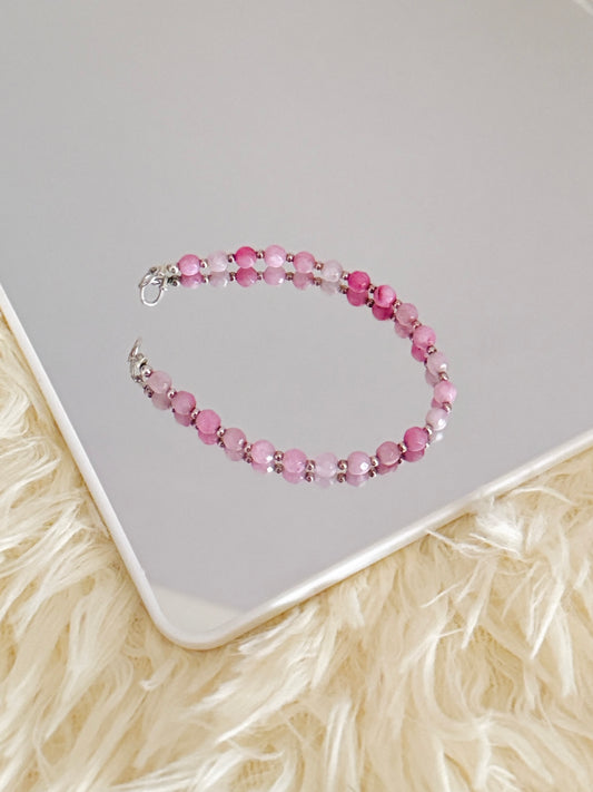 Pastel Pink Jade Bracelet
