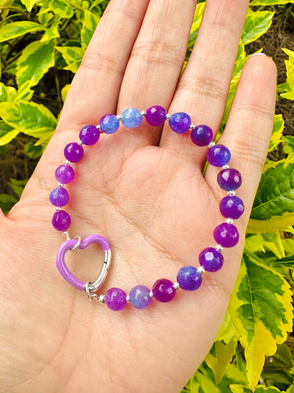 Brazalete Esferas Jade Lila