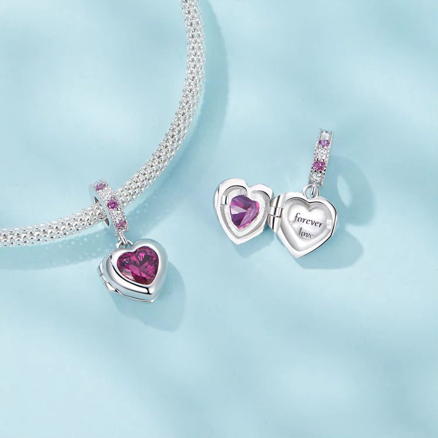 Open heart charm