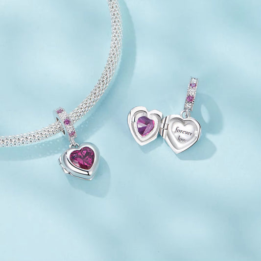 Open heart charm