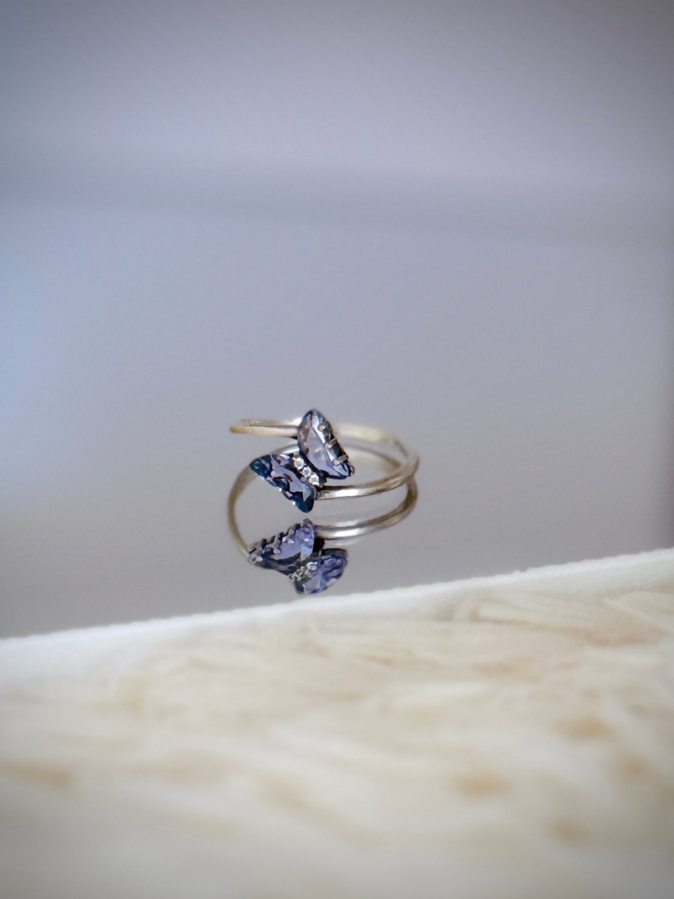 Anillo Mariposas Lila