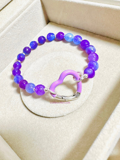 Brazalete Esferas Jade Lila