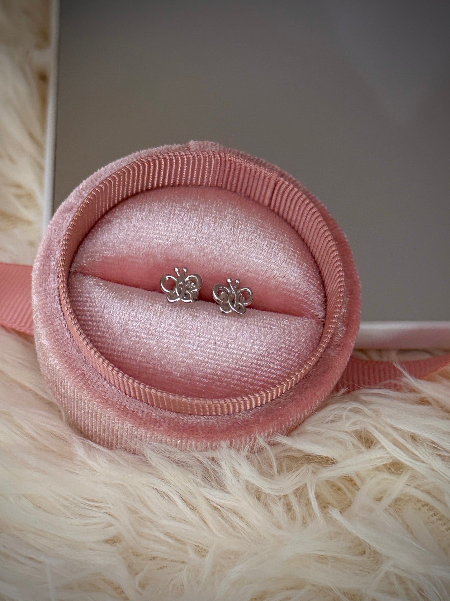 Aretes mariposas plata
