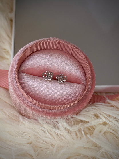 Aretes mariposas plata
