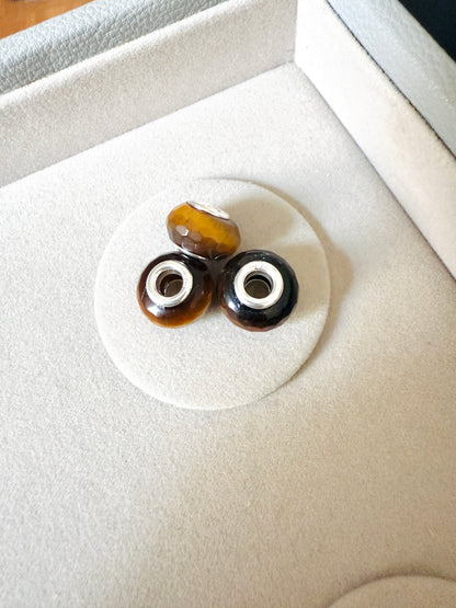 Cuenta ojo de tigre facetada