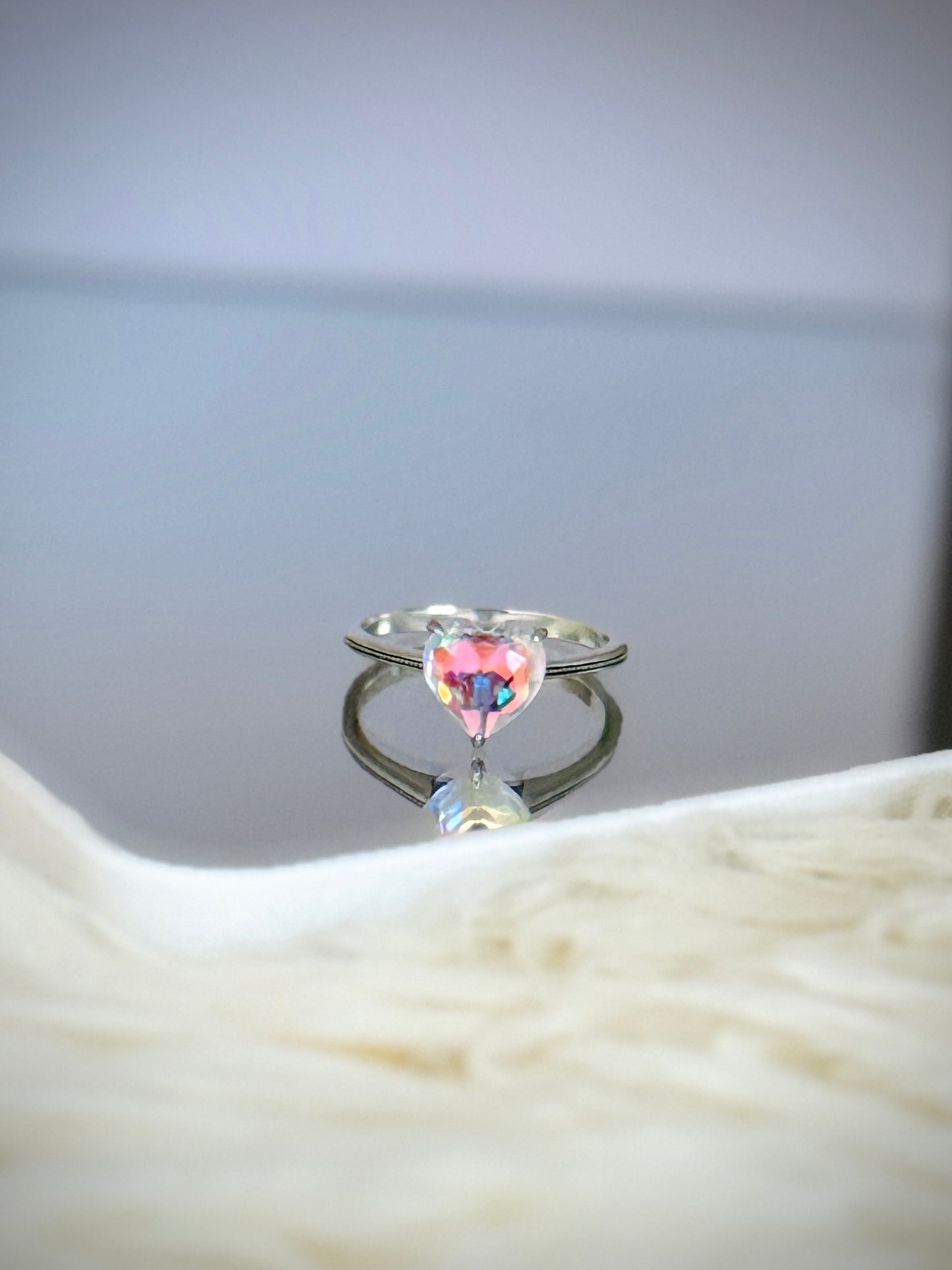 Anillo Corazón Tornasol