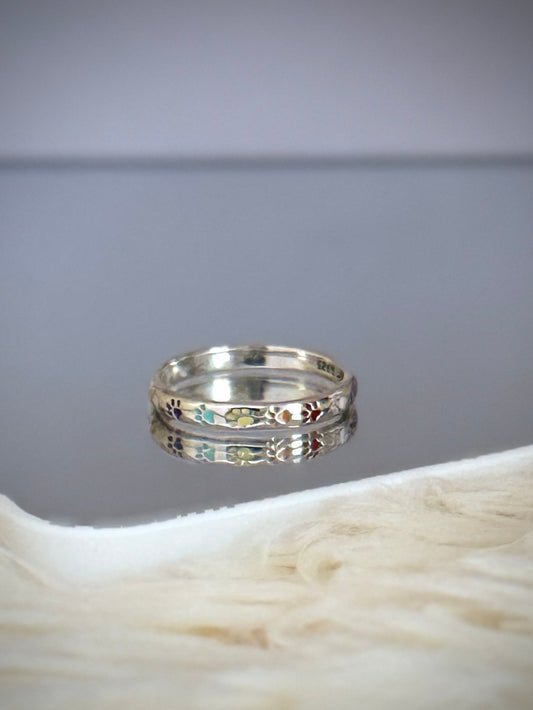 Anillo Huellitas coloridas
