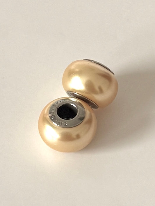 Par Swarovski Crystal Gold Pearl
