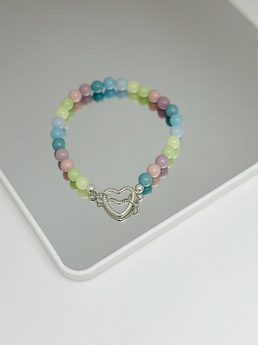 Brazalete Petra Lux y Plata (brillo en la oscuridad)