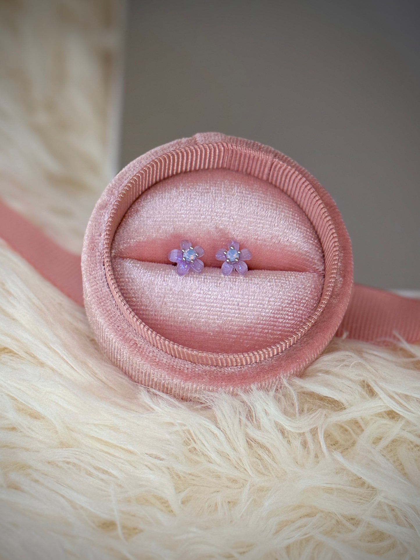 Lilac Flower Earrings