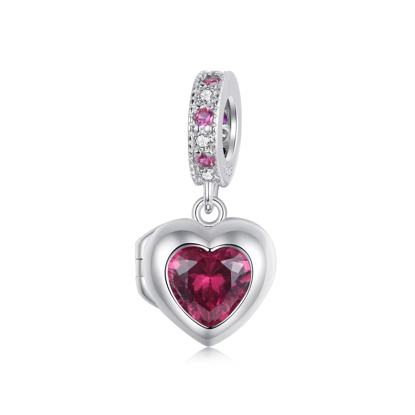 Open heart charm