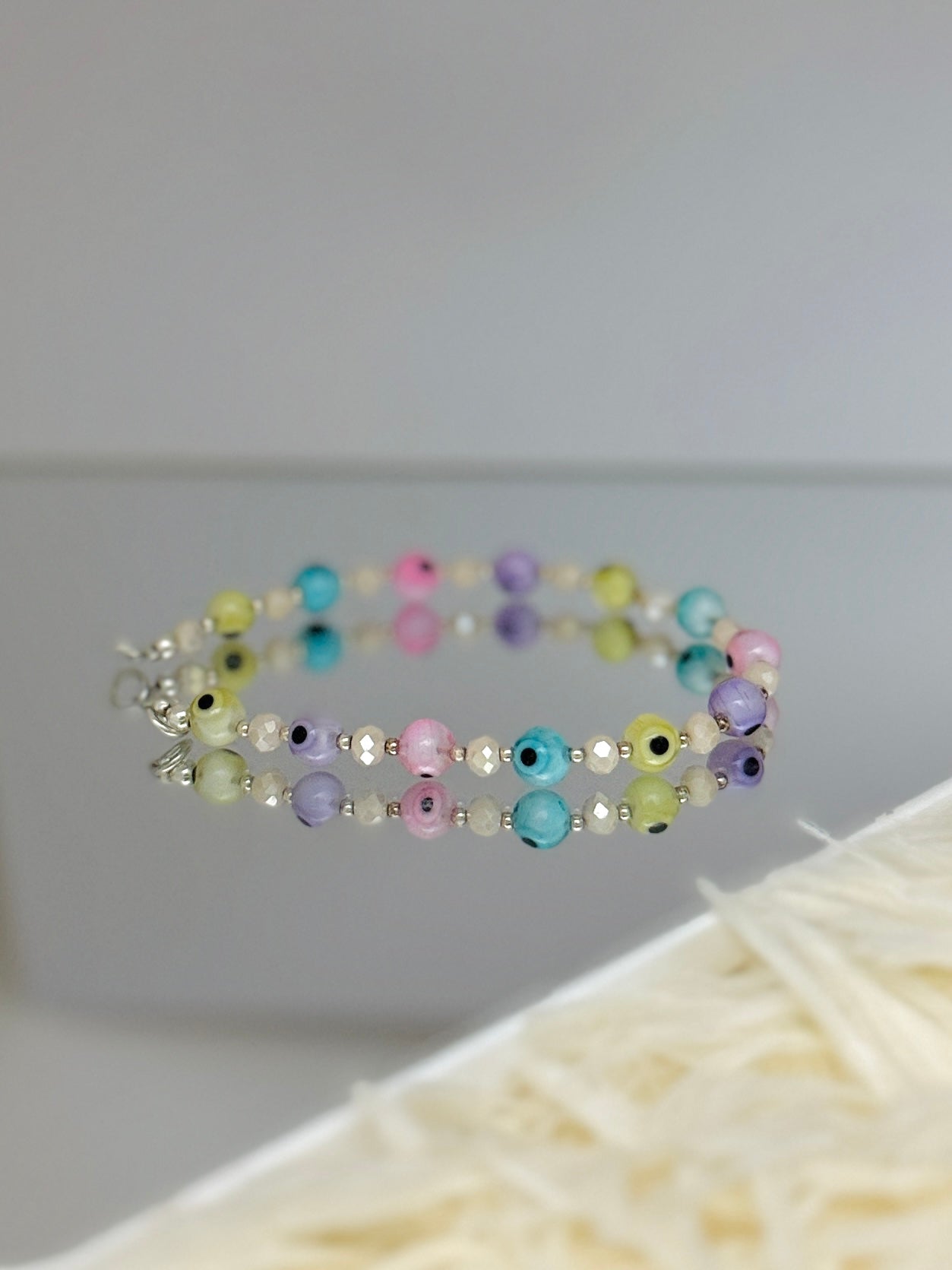 Brazalete Ojos turcos Multicolor de cristal