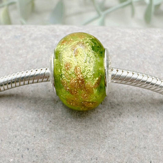 Murano Green Gold Irregular