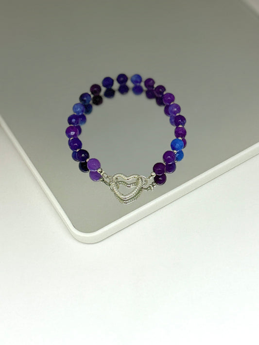 Lilac Jade Spheres Bracelet