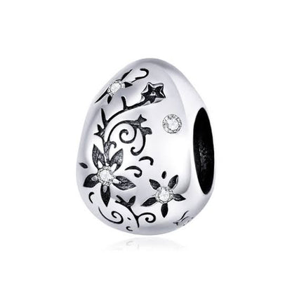 Charm huevo de pascua Plata