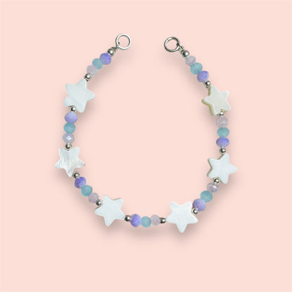 Brazalete estrellas blancas y cristales
