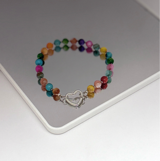 Colorful Agate Spheres Bracelet