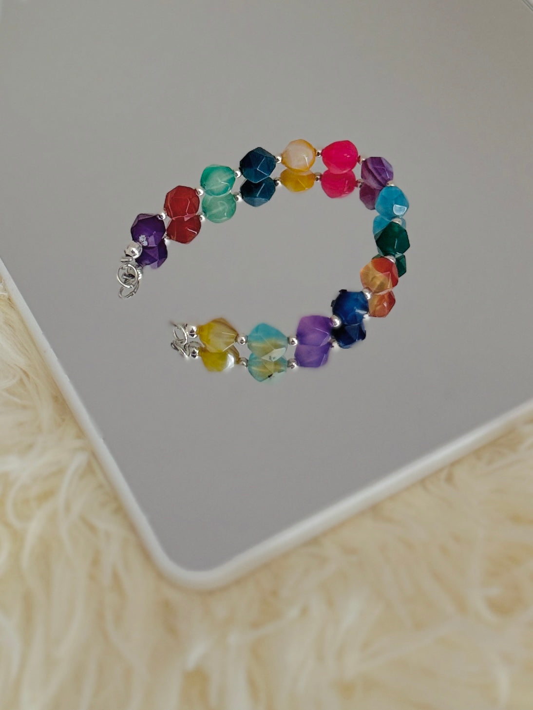Colorful Agate Bracelet