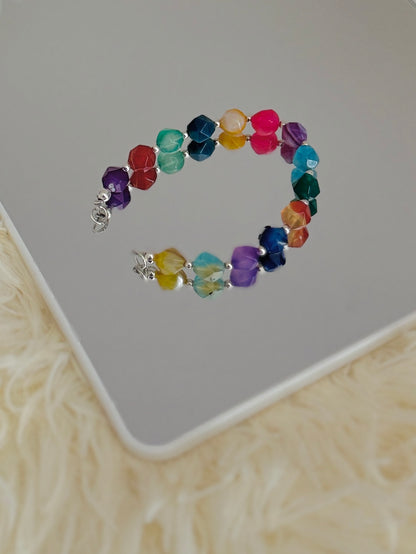 Colorful Agate Bracelet