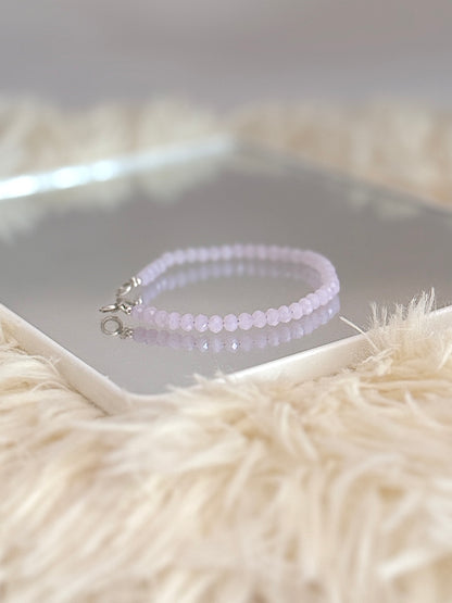 Pastel pink crystal bracelet