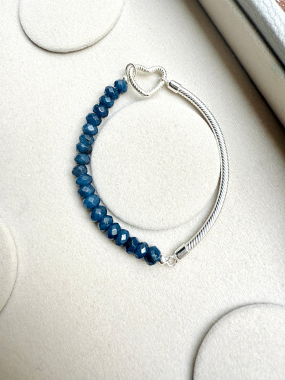 Brazalete Jade azul y Plata