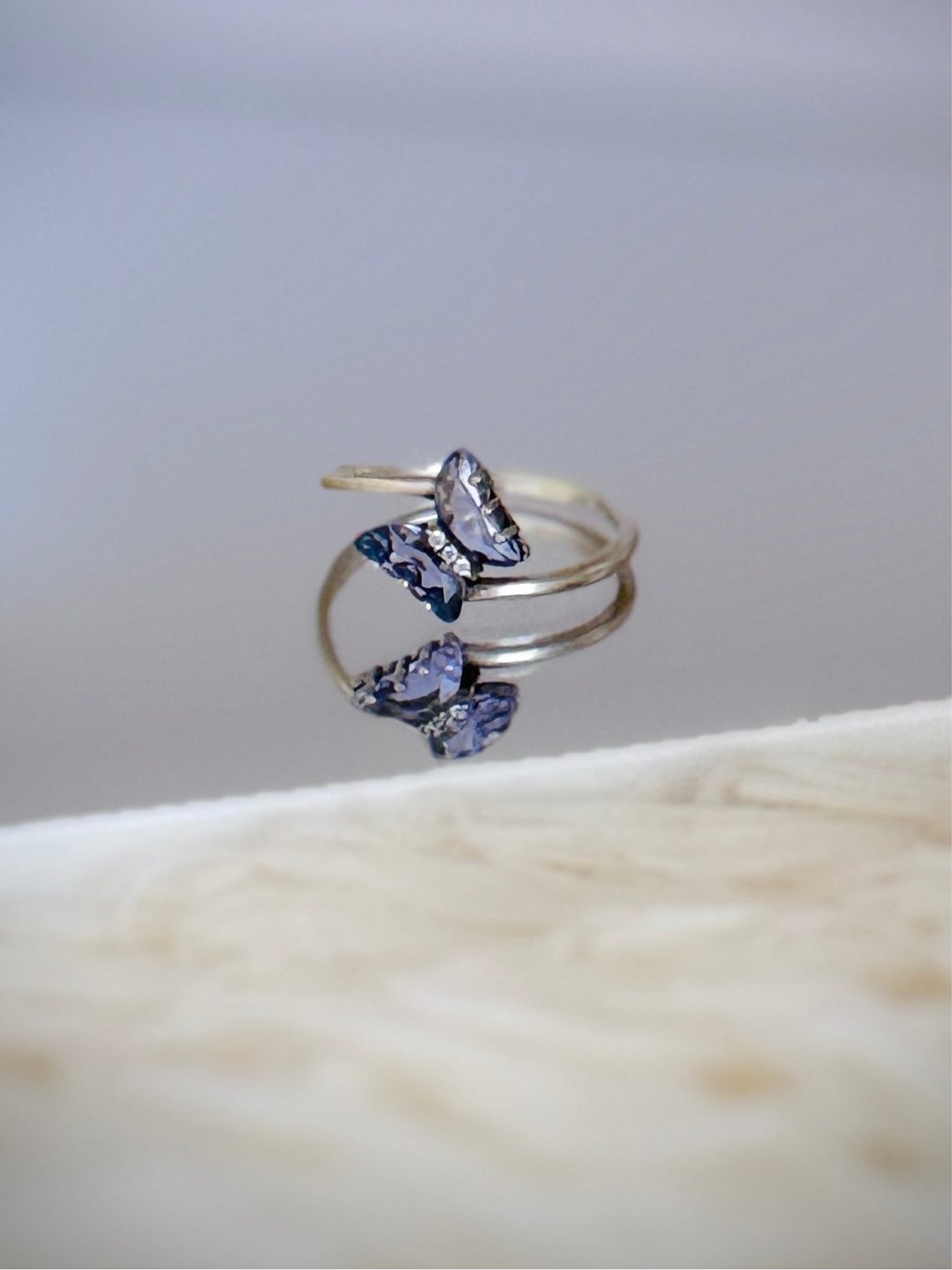 Anillo Mariposas Lila