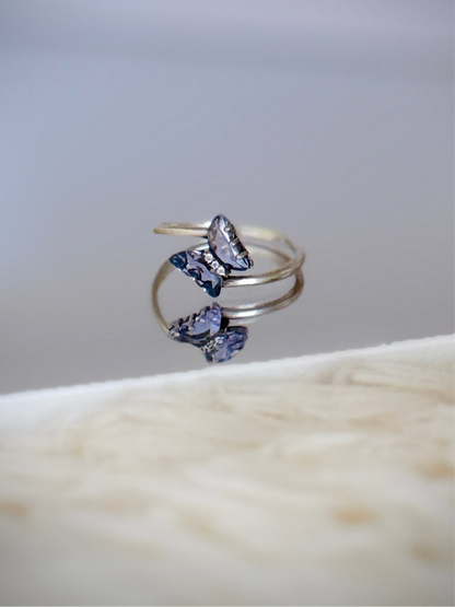 Anillo Mariposas Lila