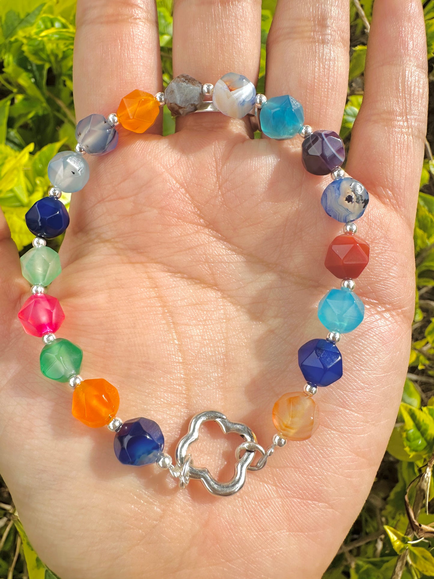 Brazalete Ágata colorida