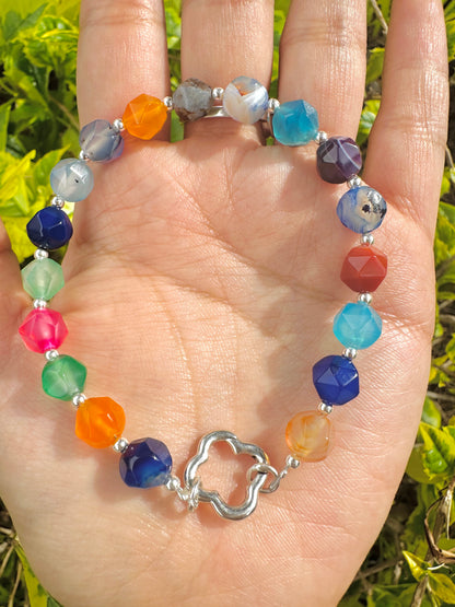 Brazalete Ágata colorida