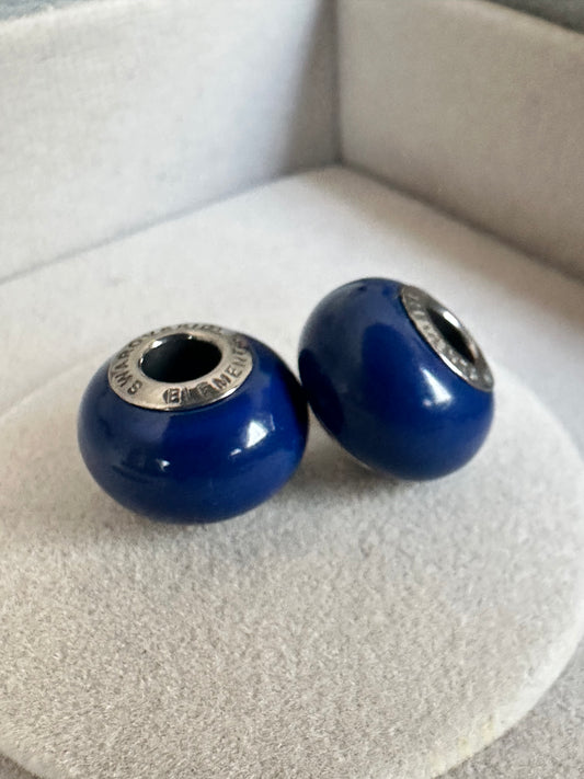 PAR SWAROVSKI APERLADO AZUL MARINO