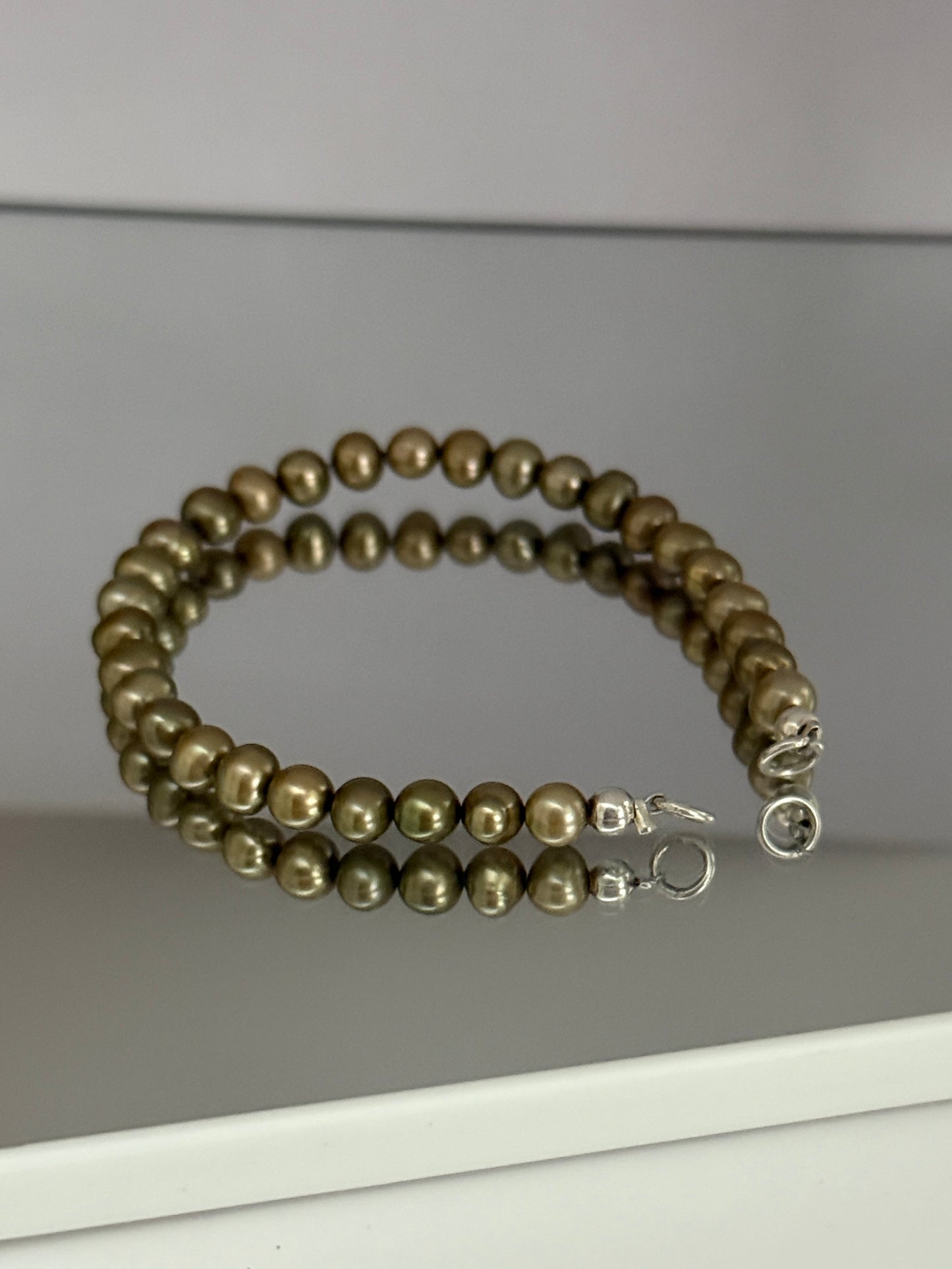 Bronze Pearl Bracelet