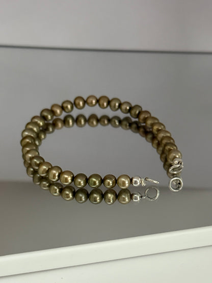 Bronze Pearl Bracelet