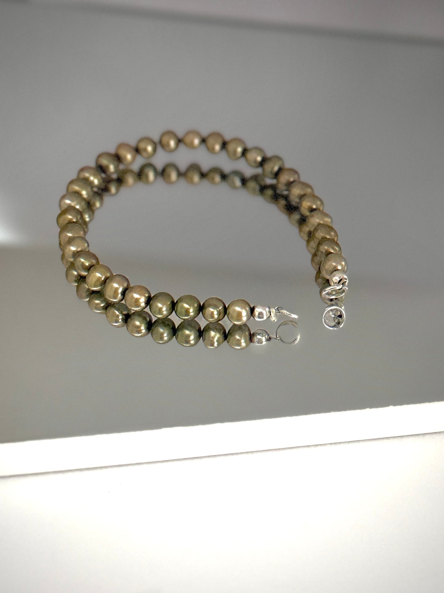 Bronze Pearl Bracelet