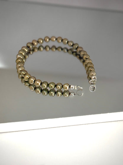 Bronze Pearl Bracelet