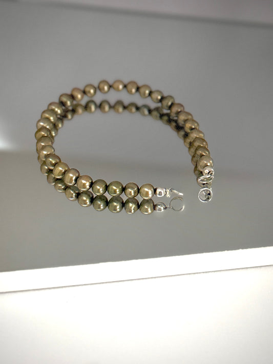 Brazalete Perlas Bronce