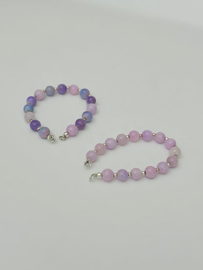 Pink Agate Sphere Bracelet