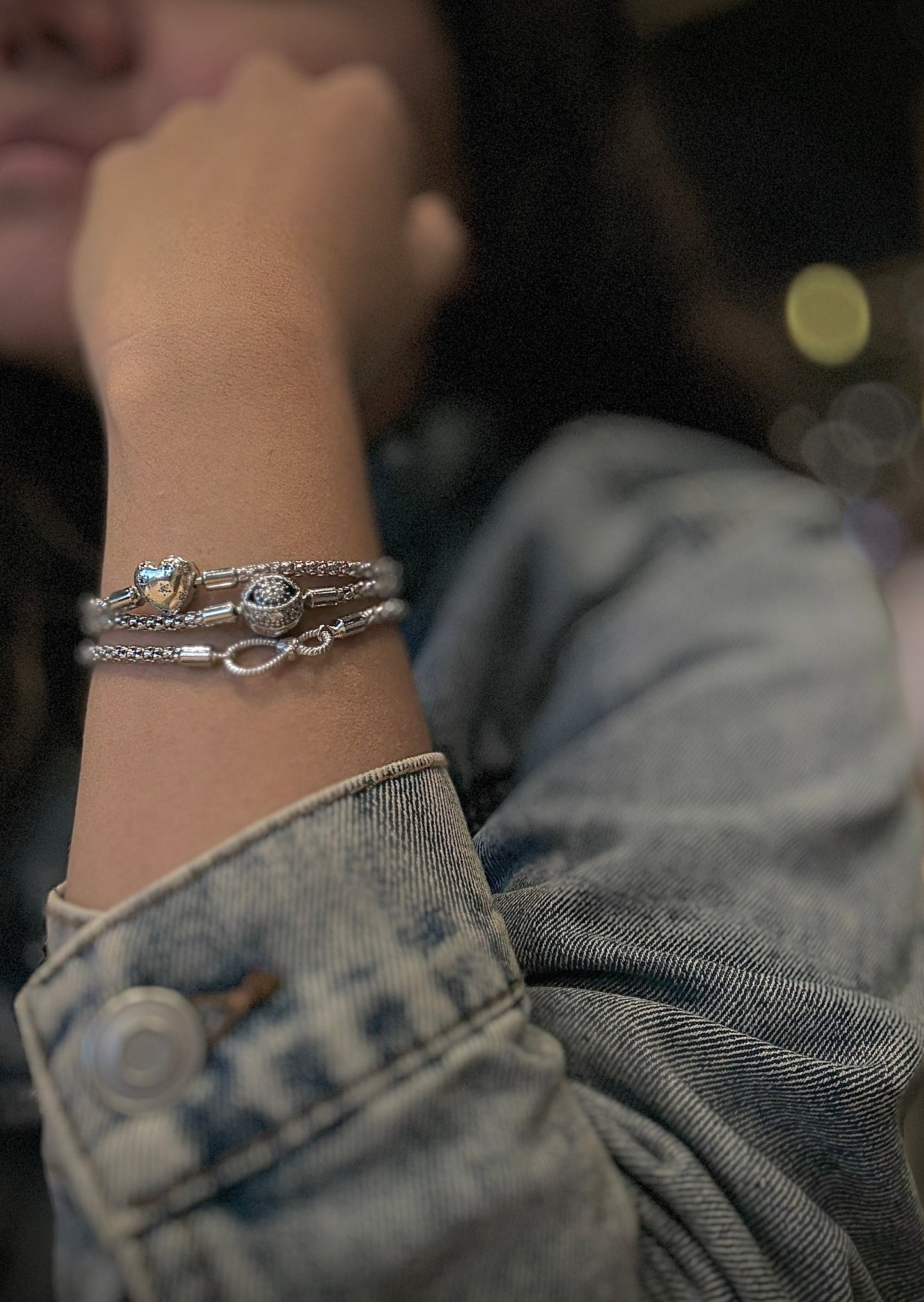 Heart Bracelet with Stars
