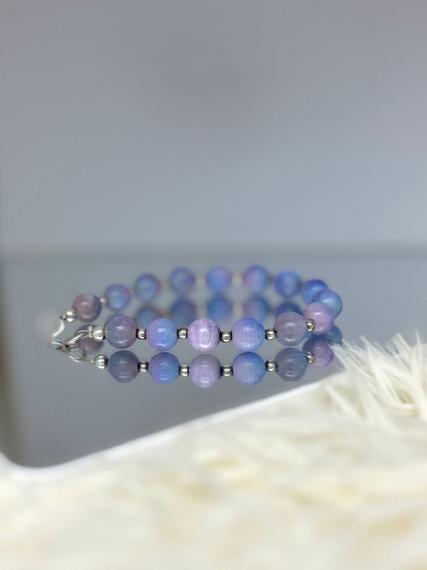 Lilac Agate Sphere Bracelet