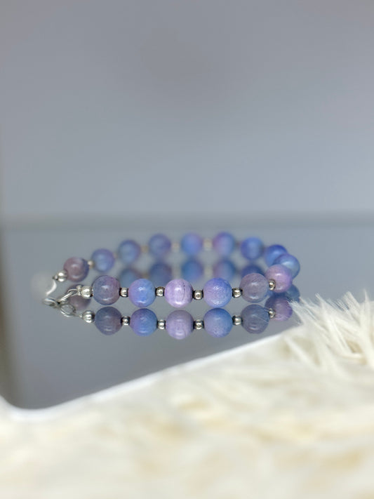 Brazalete Esfera Agata Lila