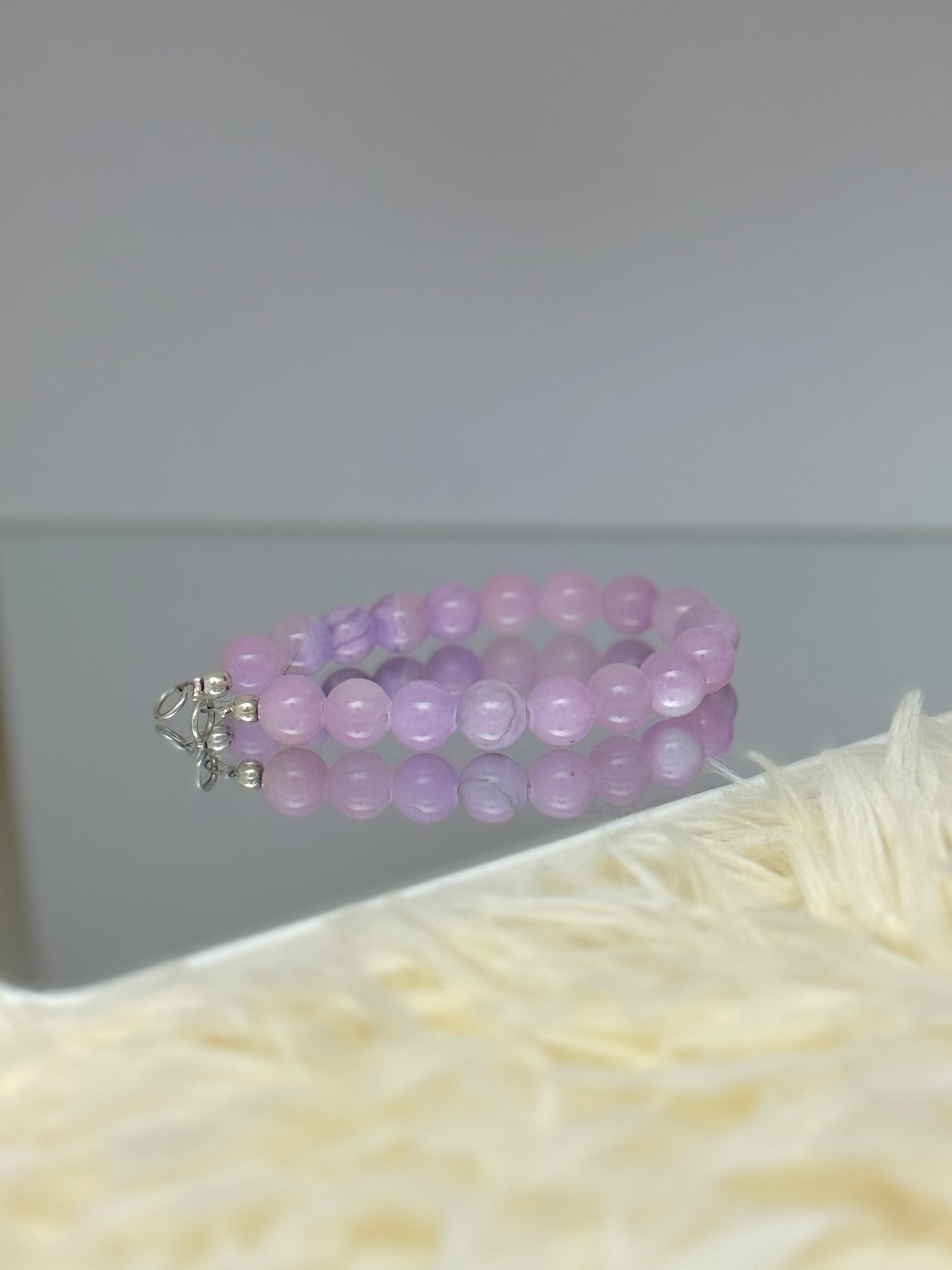 Pink Agate Sphere Bracelet